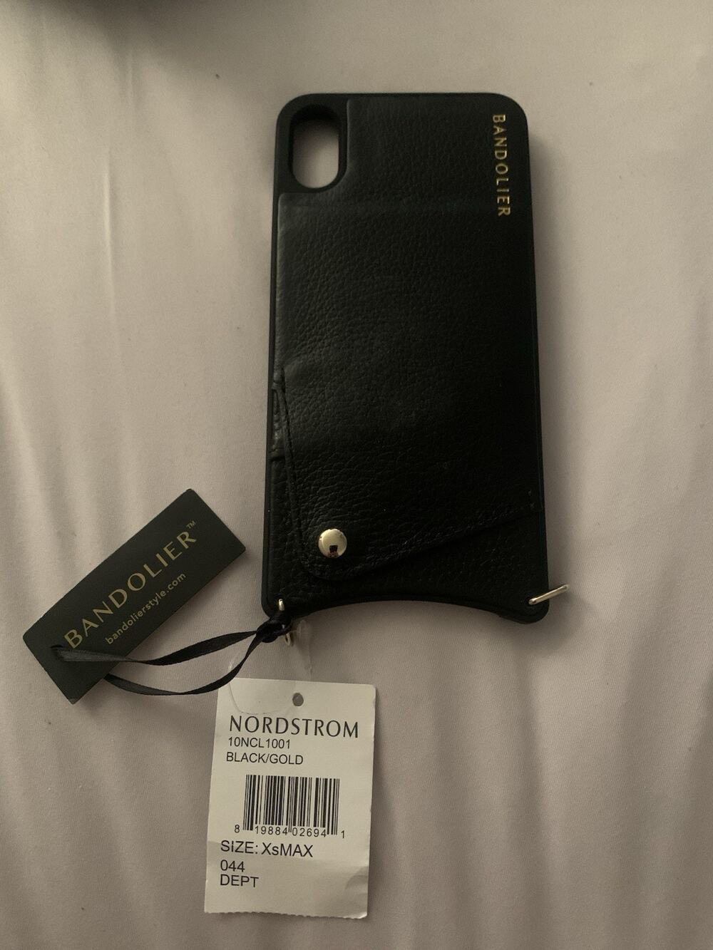 New Bandolier iPhone XS Max Black Emma Cell Phone Case NWT *missing strap